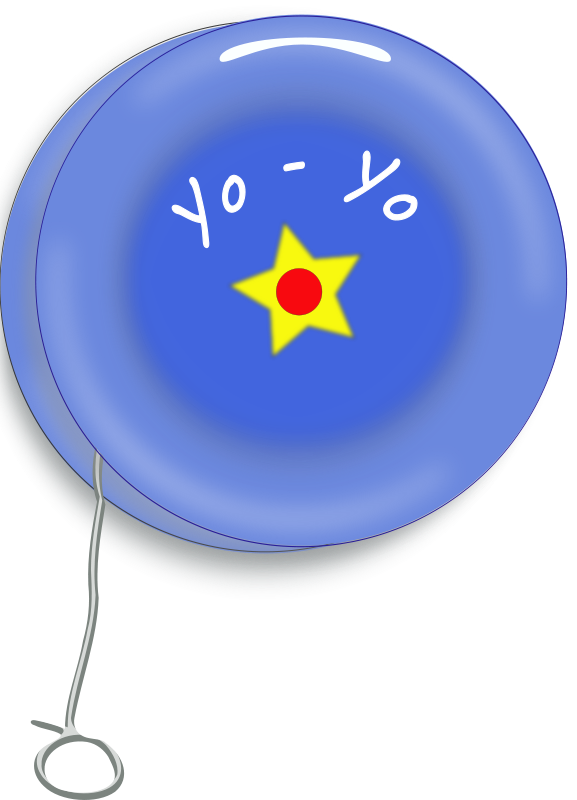 Free Blue Yo-Yo Clip Art