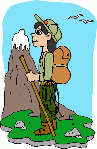 Free camping and hiking clipa - Hiking Clipart