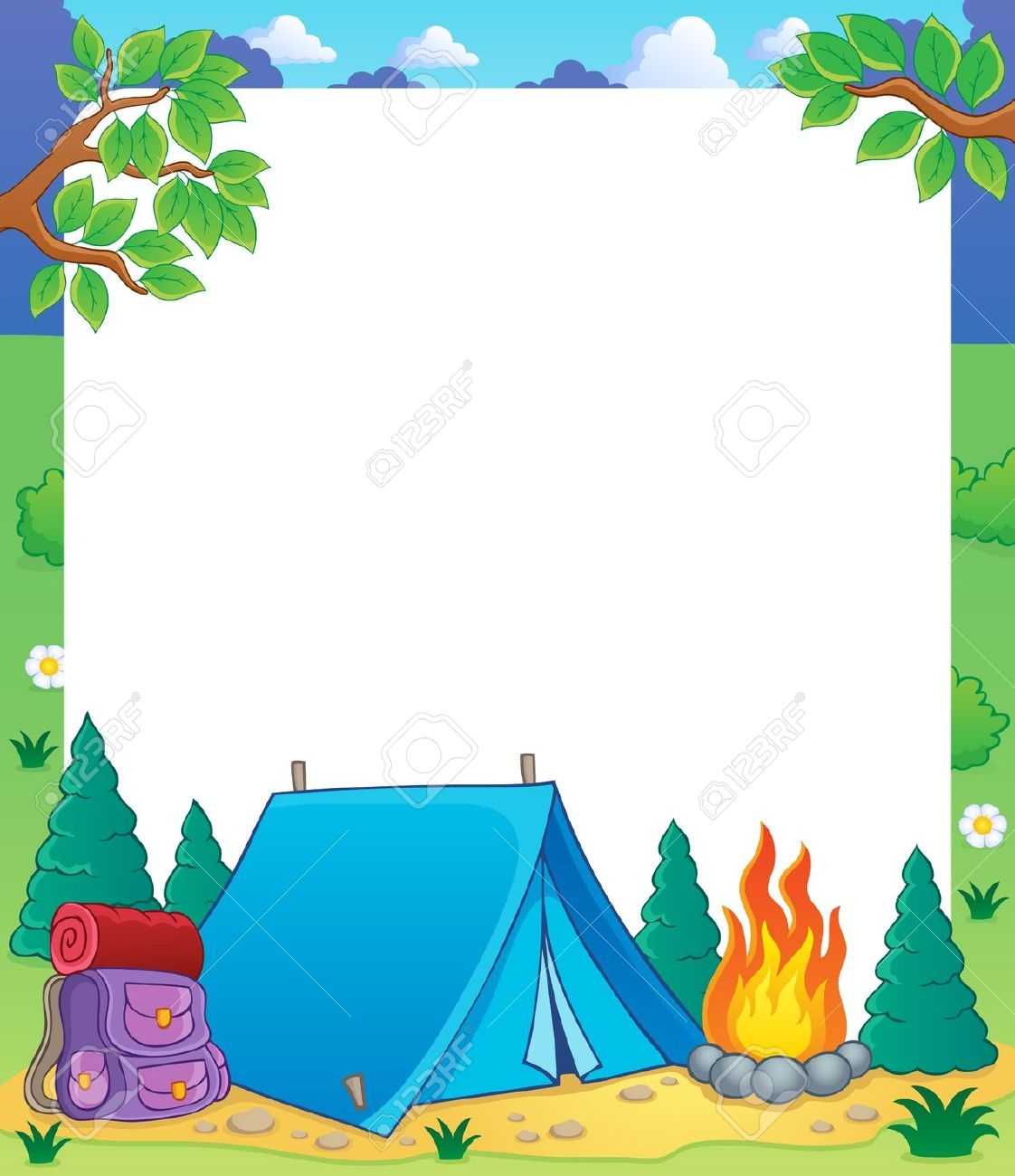 Free Camping Clipart Borders