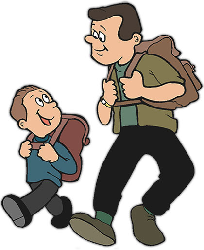 Clipart father and son .
