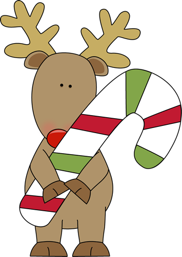 Free candy cane template ... Christmas Reindeer Clipart .