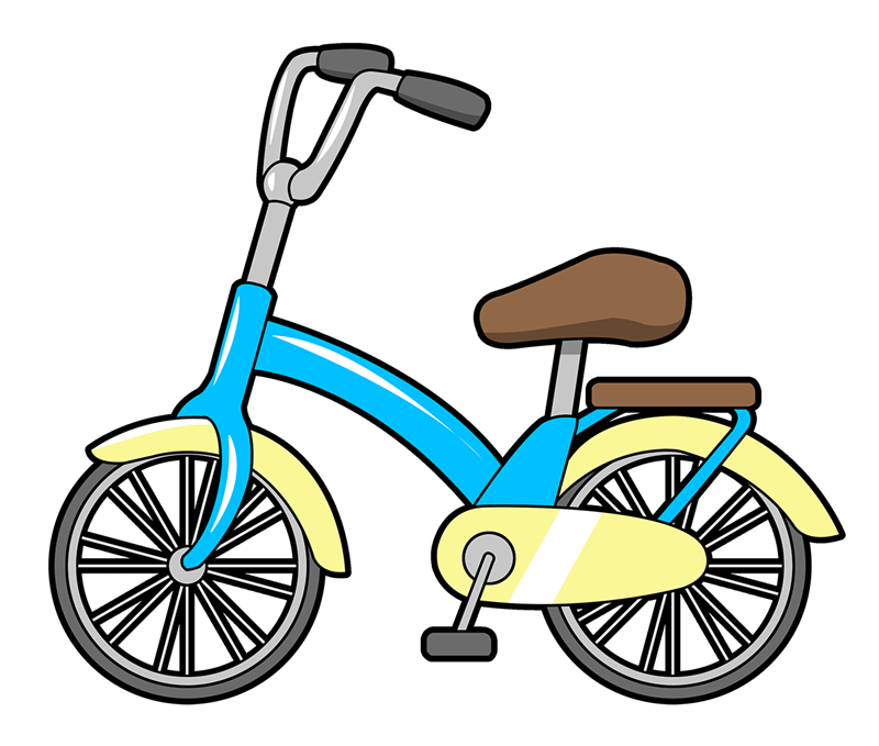Free Cartoon Bicycle Clip Art - Bike Clipart