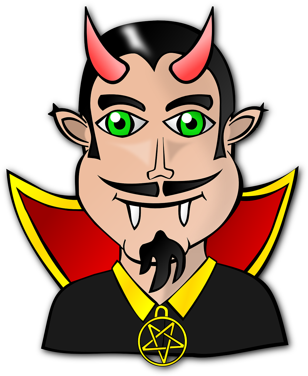 Free Cartoon Count Dracula Head Clip Art