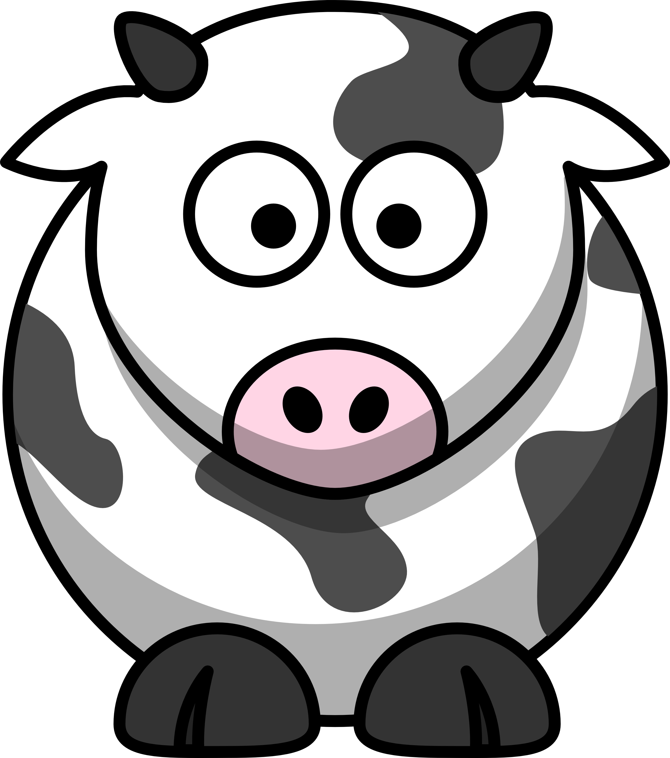 Free Cartoon Cow Clip Art by  - Clipart Cow