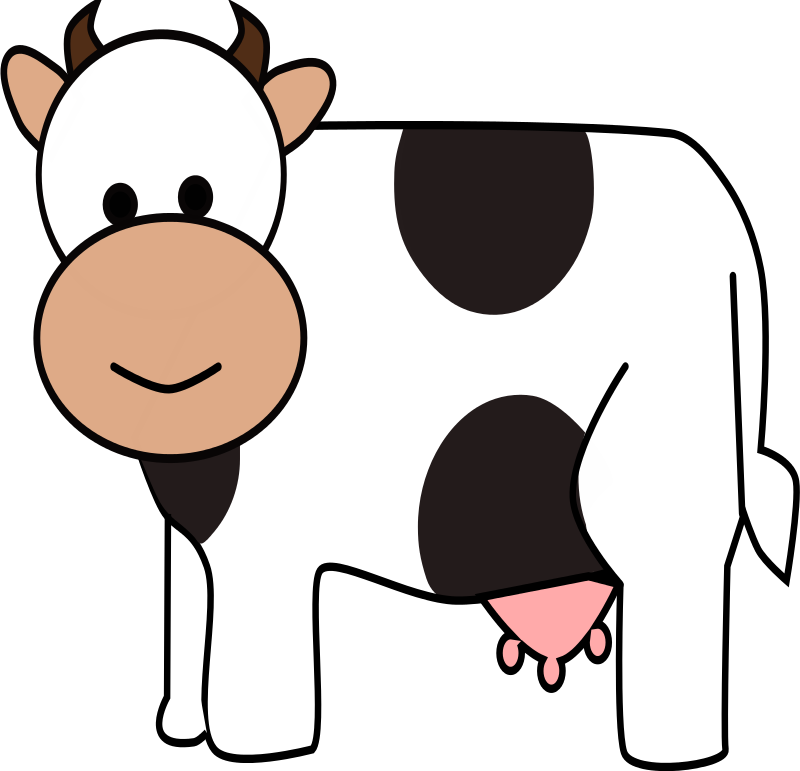 Free Cartoon Cow Clip Art - Cattle Clipart