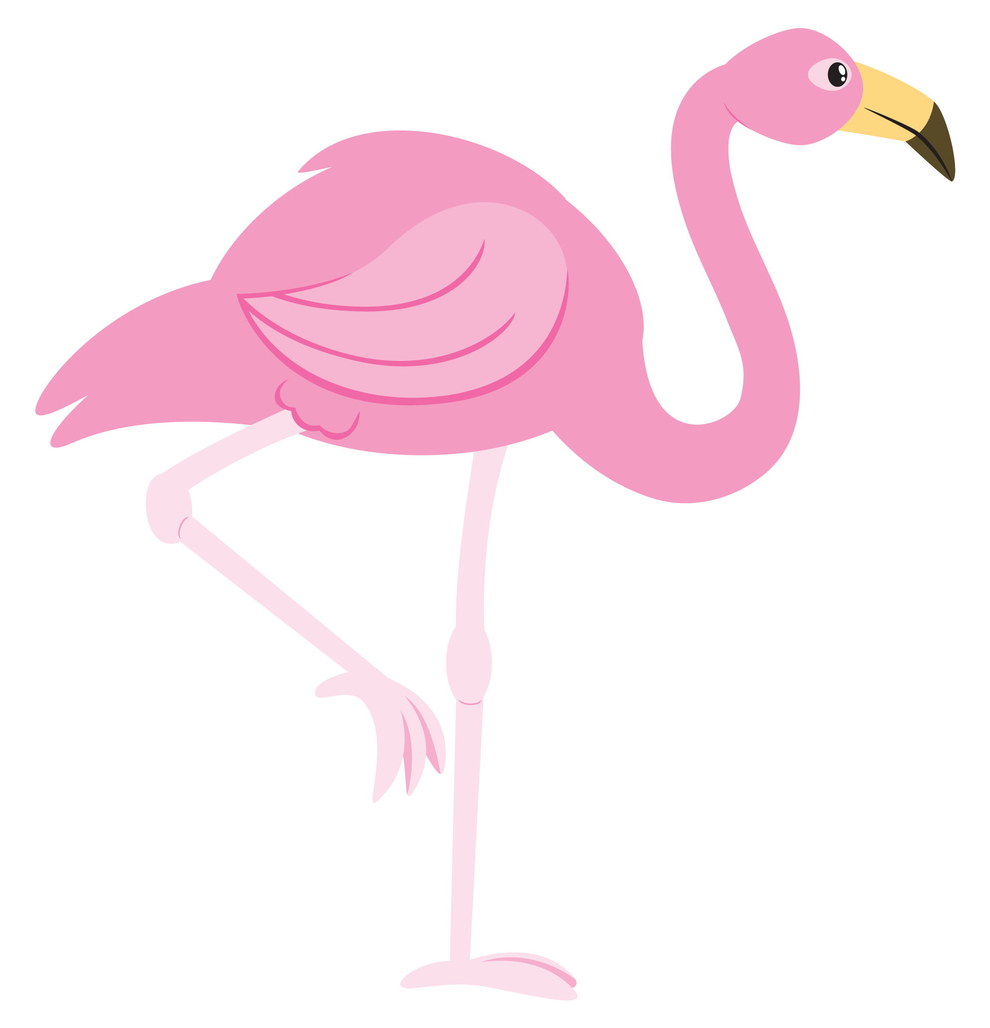 Free Cartoon Flamingo Clip Art