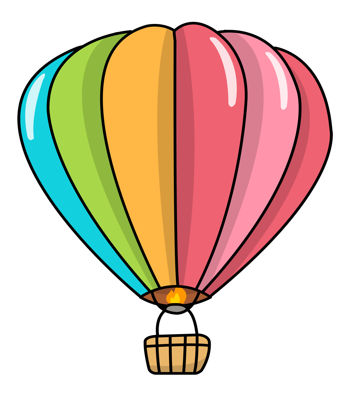 Free Cartoon Hot Air Balloon  - Hot Air Balloon Clipart