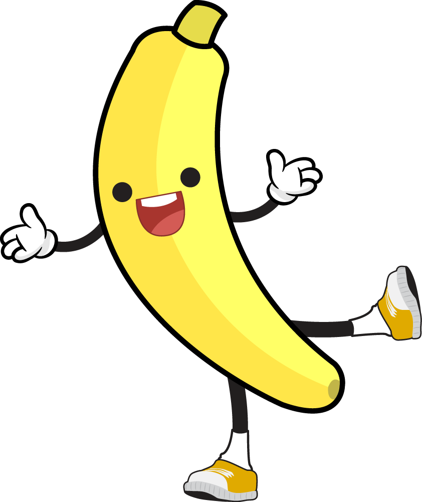 Free Cartoon Jolly Banana Clip Art