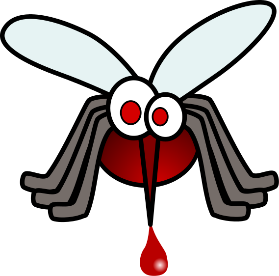 Free Cartoon Mosquito Sucking Blood Clip Art