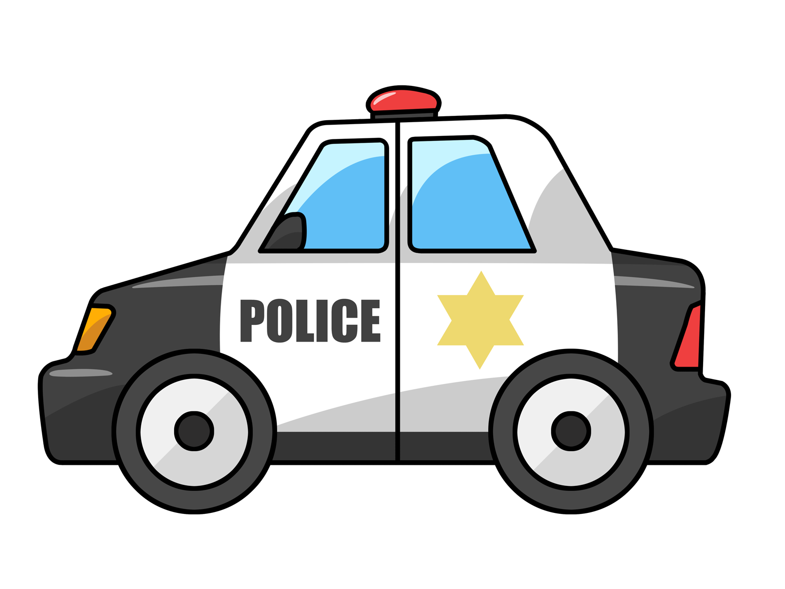 Free Cartoon Police Car Clip  - Police Car Clip Art