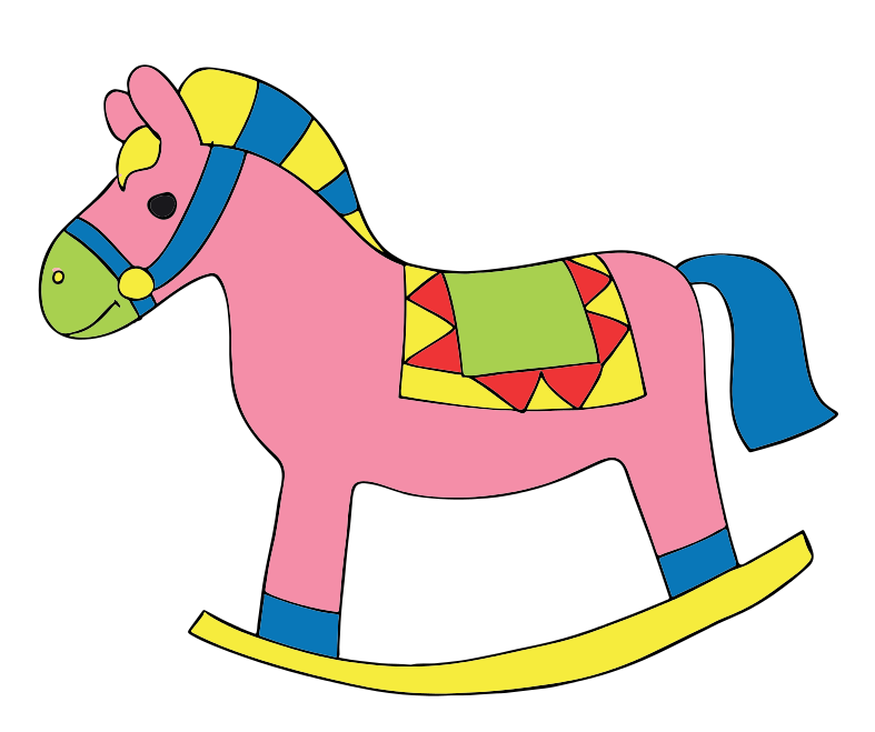 Free Cartoon Rocking Horse Cl - Rocking Horse Clip Art