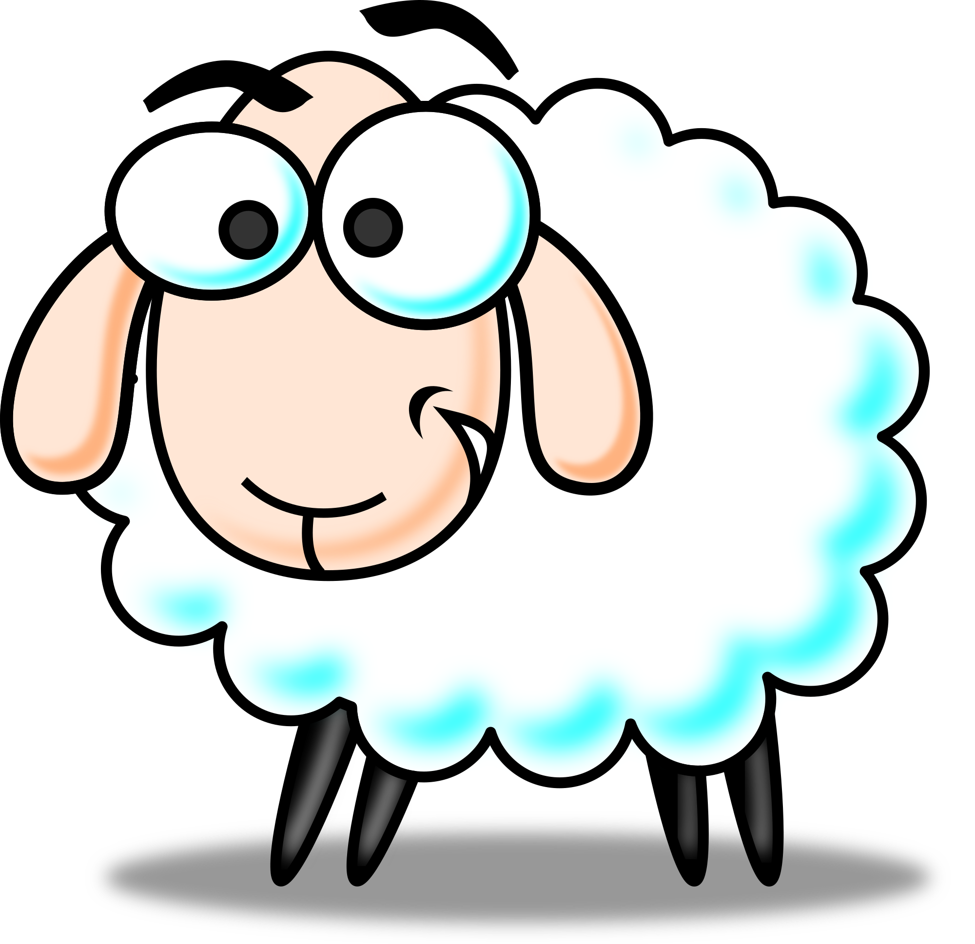 Free cartoon sheep clip art .