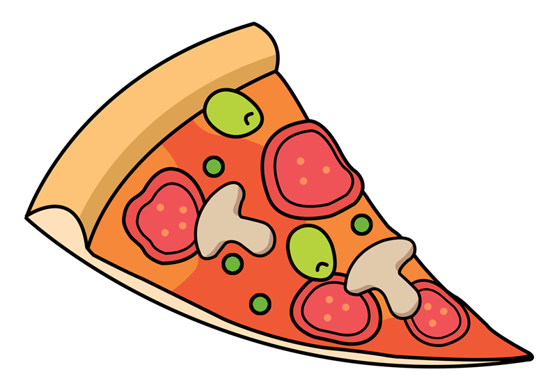 Free Cartoon Sliced Pizza Cli - Clip Art Of Pizza