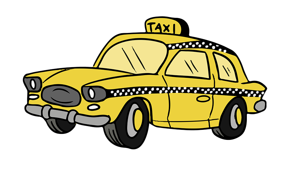 Free Cartoon Taxi Cab Clip Art
