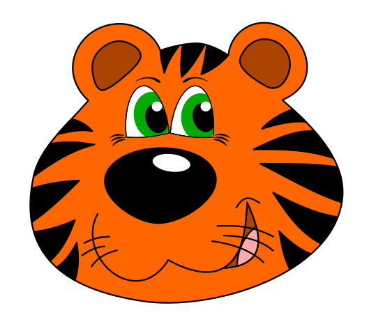 Free Cartoon Tiger Face Clip Art
