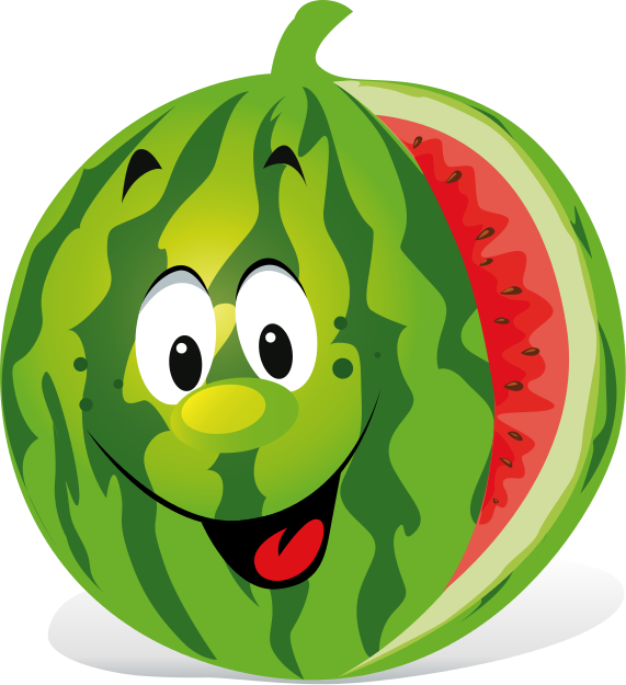 Free Cartoon Watermelon Clip  - Watermelon Clipart