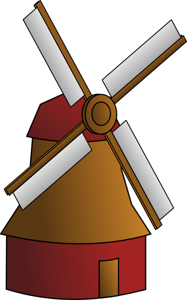 Free Beautiful Windmill Clip 