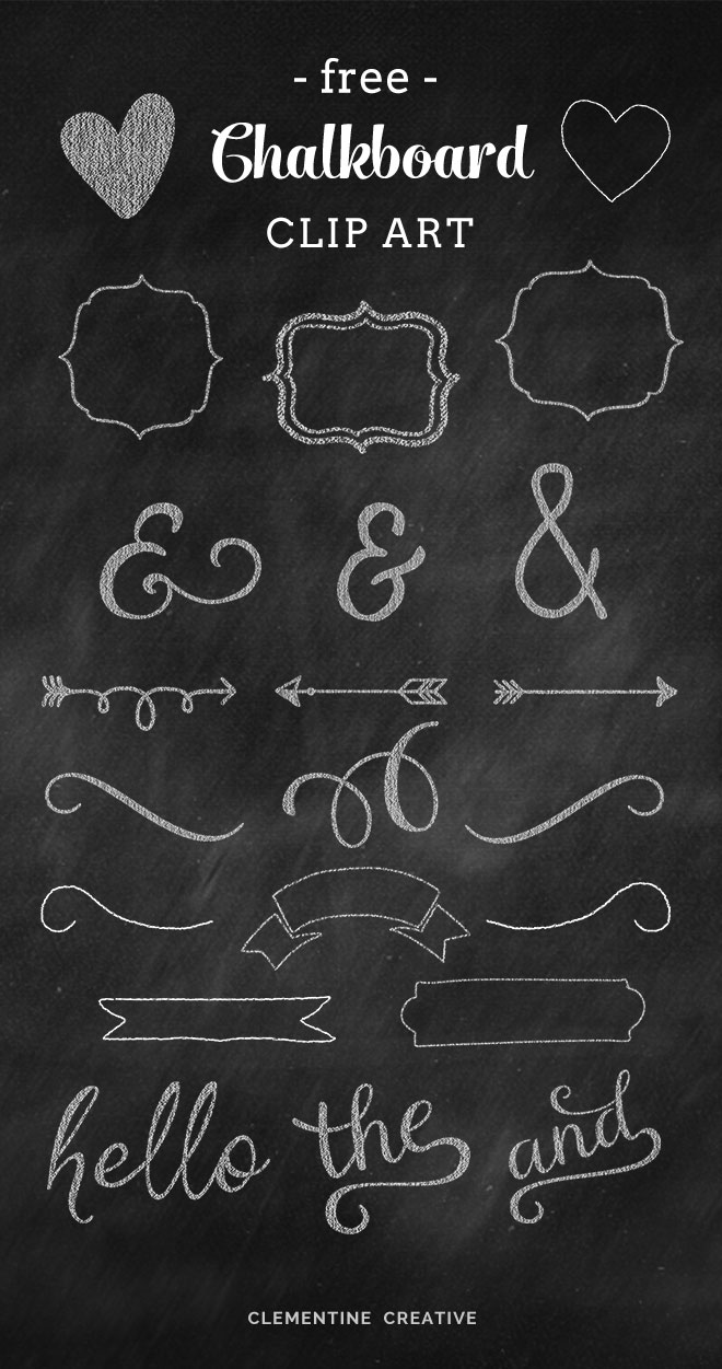 Chalkboard banners and ribbon