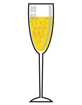 Champagne glass clipart illus
