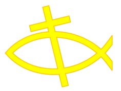 Free Christian Cross Clip Art | Free Christian Clip Art: Christian Cross and Fish Symbol