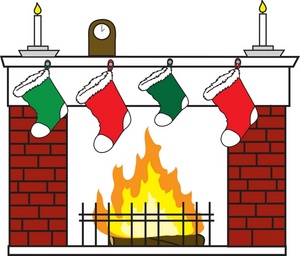 Free Christmas Fireplace Stoc - Christmas Fireplace Clipart