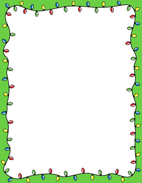 Free christmas lights border templates including printable border paper and clip art versions. File formats include GIF, JPG, PDF, and PNG.