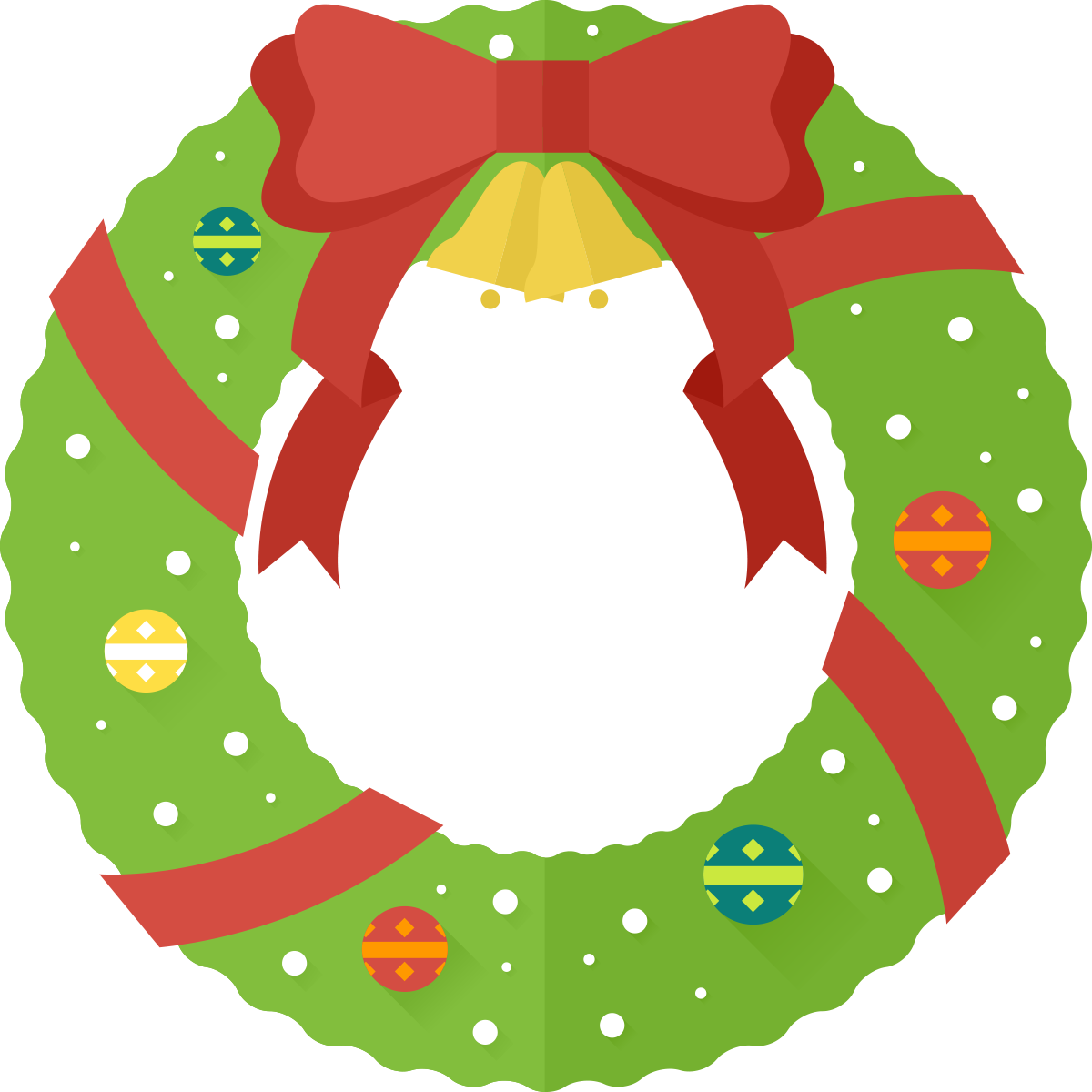 Christmas wreath clipart kid
