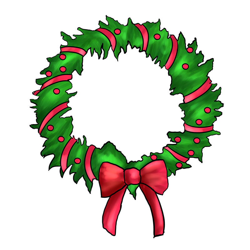 Free Christmas Wreath Clip Art