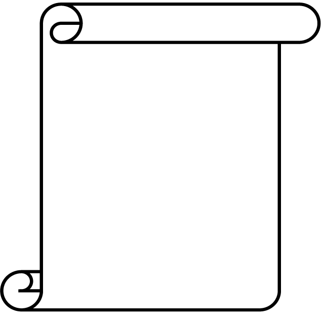 Simple scroll design clip art