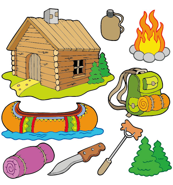 Camping clip art products . C