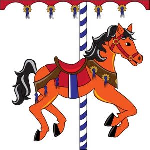 Free clip art carousel horse | Carousel Horse Clipart Image - Colorful carousel horse from a