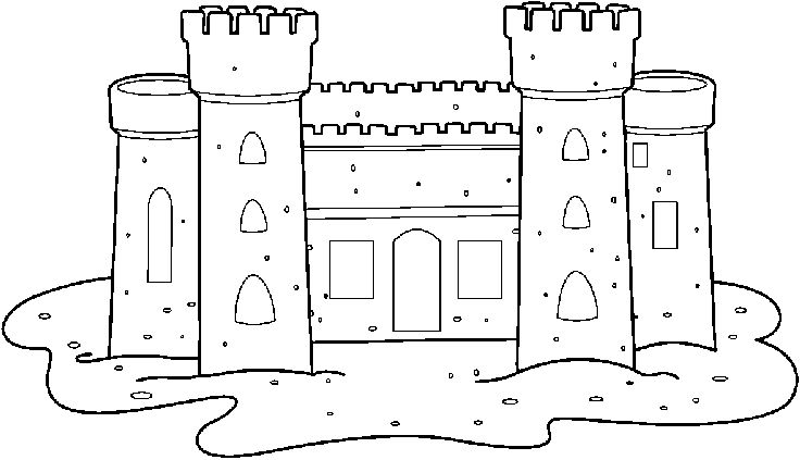 Free Clip Art Castles And Celebrations Images Black And u0026middot; Black And White Summer ...