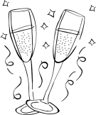 free clip art champagne glasses