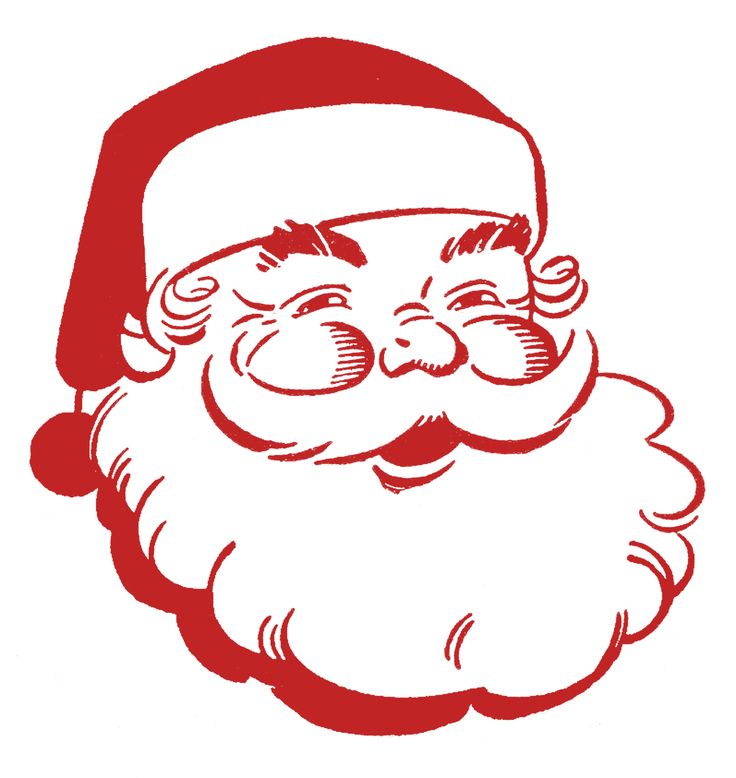 Free Clip Art Christmas Decorations | Retro Christmas Clip Art - Jolly Santa - The Graphics