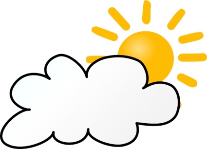 Sun And Clouds Clipart .