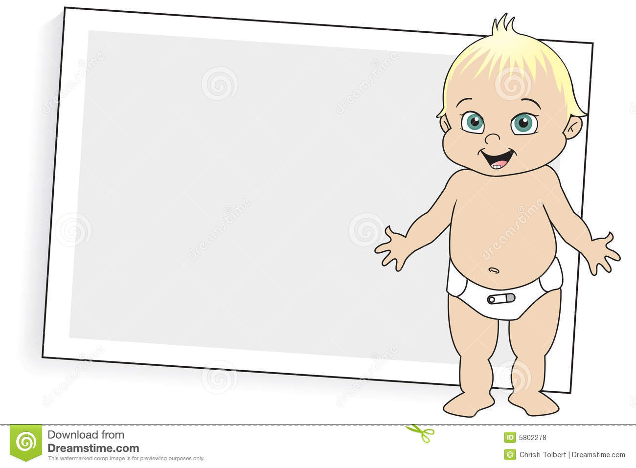 Baby Boy Crawling clip art - 