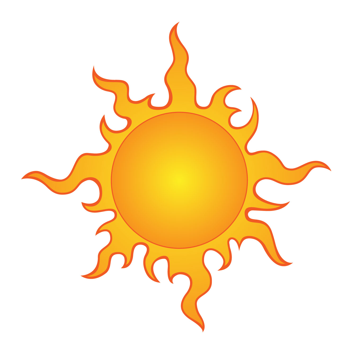 Free Clip Art Of The Sun - The Sun Clipart