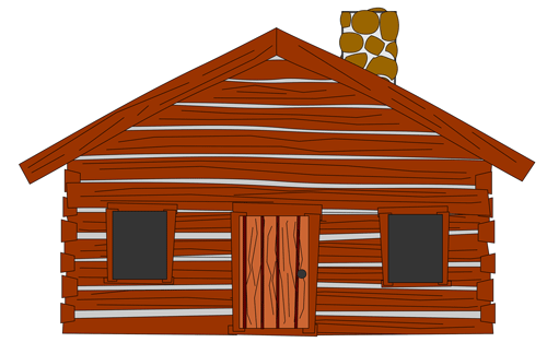 Free Clip Art Rustic Cabin House Home