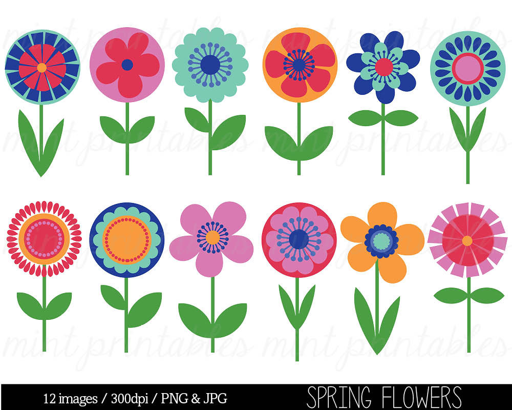 Free Clip Art Spring Flowers  - Free Clipart Flowers