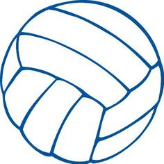 Blue volleyball clip art free