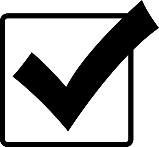 Clipart of a check mark .