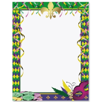 ... Free Clipart Images. Mardi Gras Affair Border Papers | PaperDirect