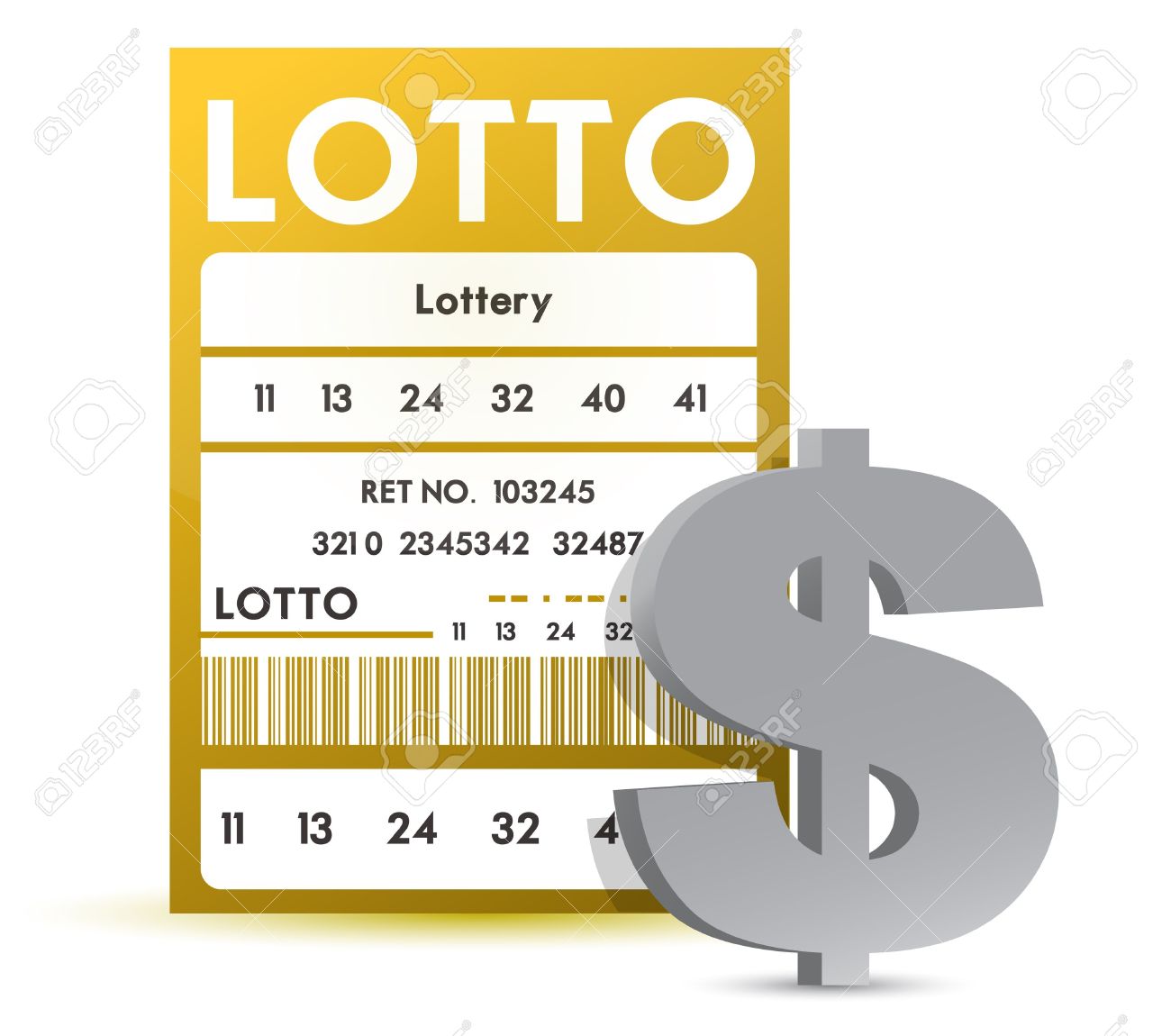 Lottery ticket clip art