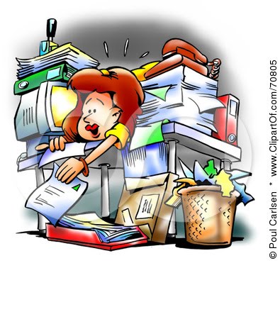Messy Files Clipart - Clipart