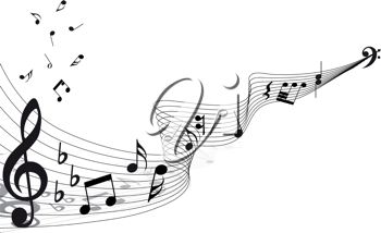 Colorful music note clip art 