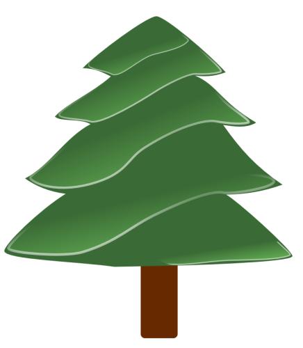 Free Clipart Of Christmas Tree Clipart Of A Simple Evergreen Tree