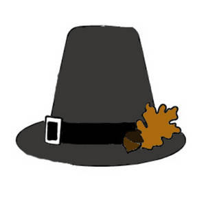 Free Clipart Picture of a Mal - Pilgrim Hat Clipart