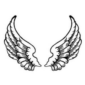 Angel wings glowing angel win