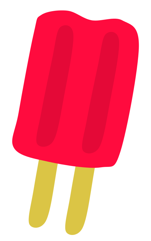 Free Clipart Red Popsicle Food