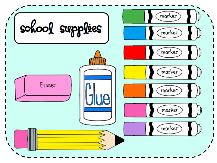 Free clipart school supplies ... telling clipart